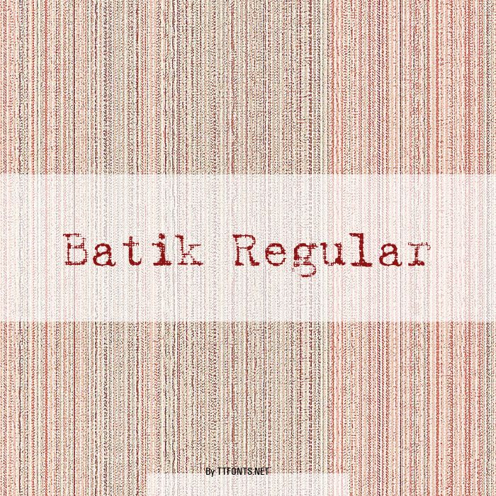 Batik Regular example